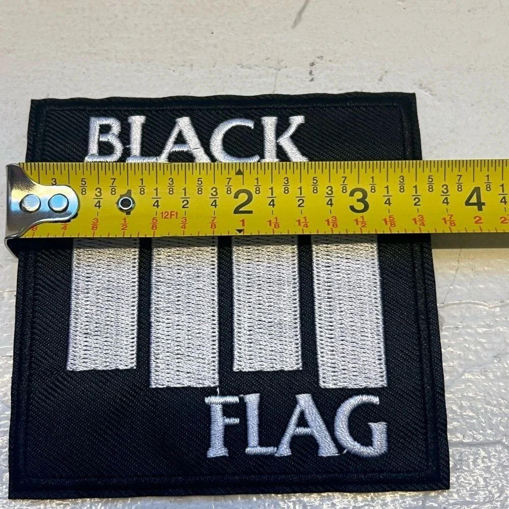 Black Flag Band Iron On Patch SST Bars Logo Circle Jerks Agnostic‎ Front